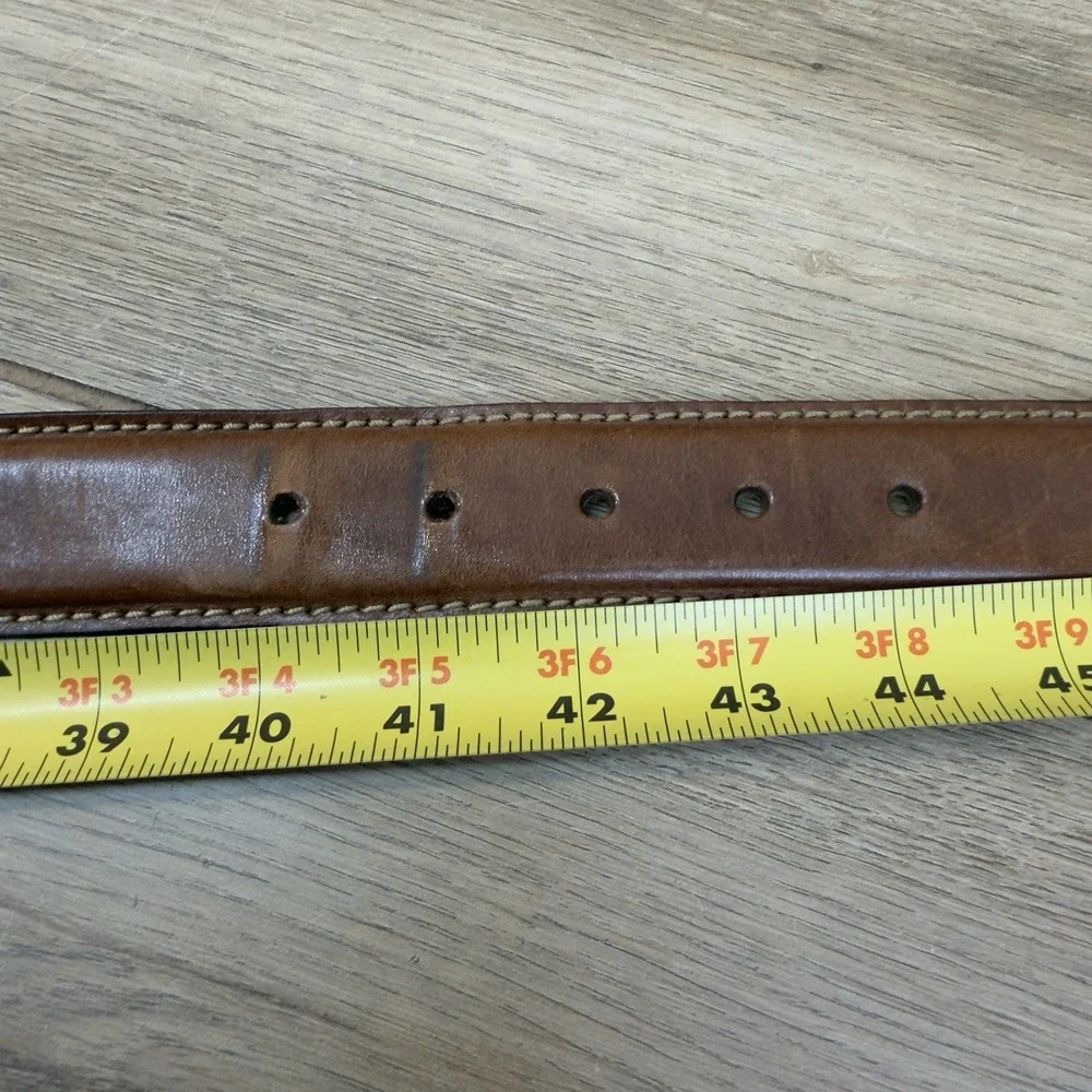 Allen Edmonds Yukon Casual Chromexcel Leather Belt Mens 42 Stitched USA 34507